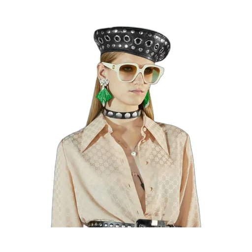 GG silk crepe shirt