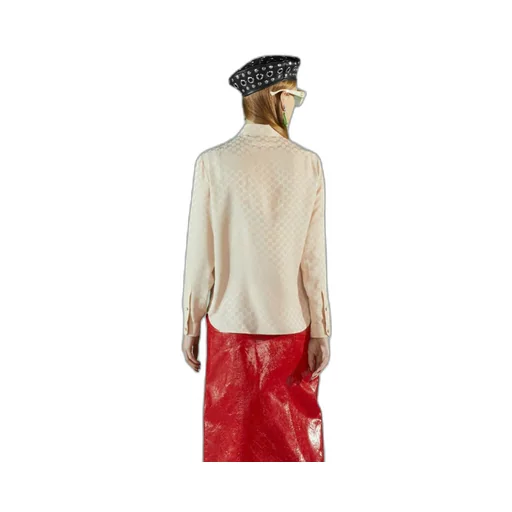 GG silk crepe shirt