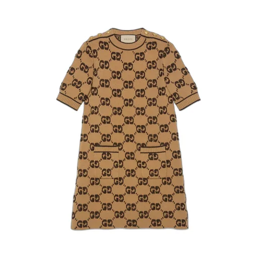 GG wool bouclé jacquard dress