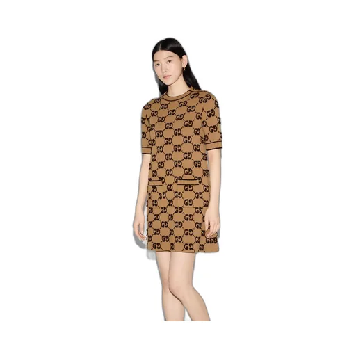GG wool bouclé jacquard dress