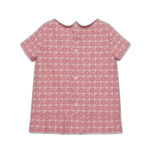 Baby Double G cotton jacquard dress