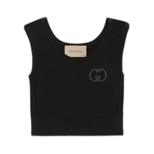 Jersey cropped top