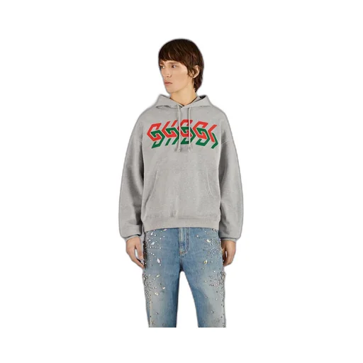 Gucci chain print hooded sweatshirt