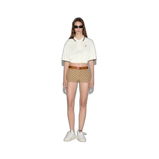 Cotton piquet polo shirt with Web