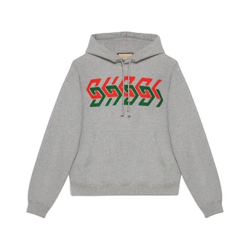 Gucci chain print hooded sweatshirt