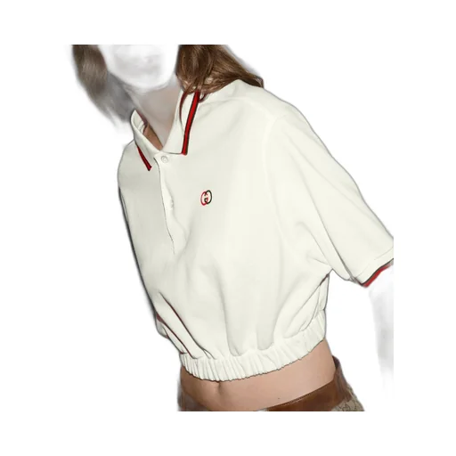 Cotton piquet polo shirt with Web