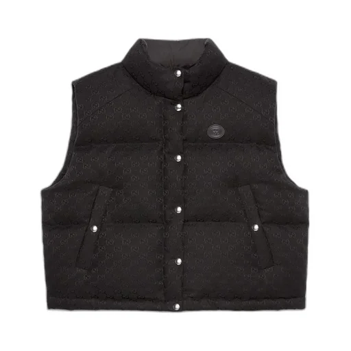 GG cotton canvas puffer vest