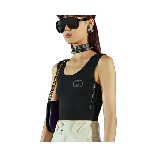 Jersey cropped top