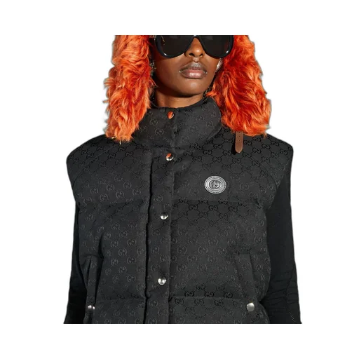 GG cotton canvas puffer vest