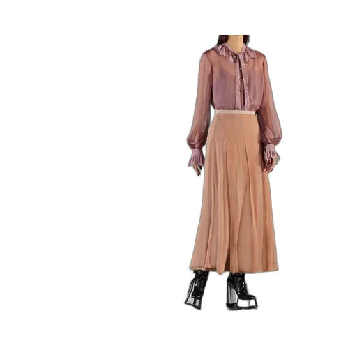 Silk chiffon skirt