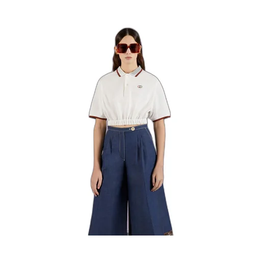 Cotton piquet polo shirt with Web