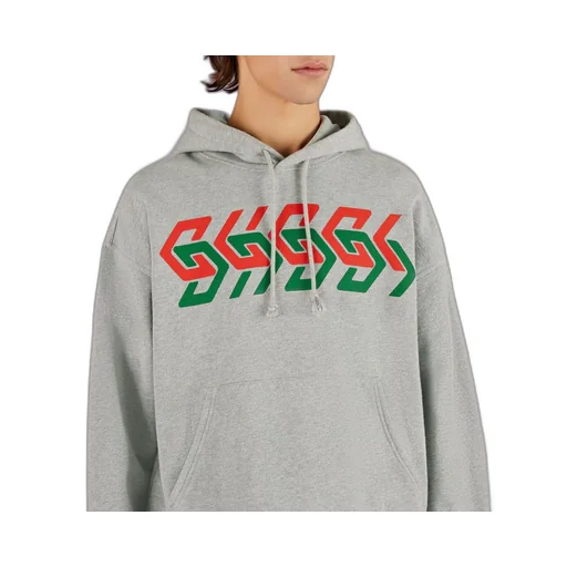 Gucci chain print hooded sweatshirt