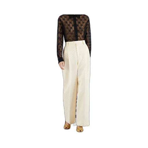 Cotton faille trousers