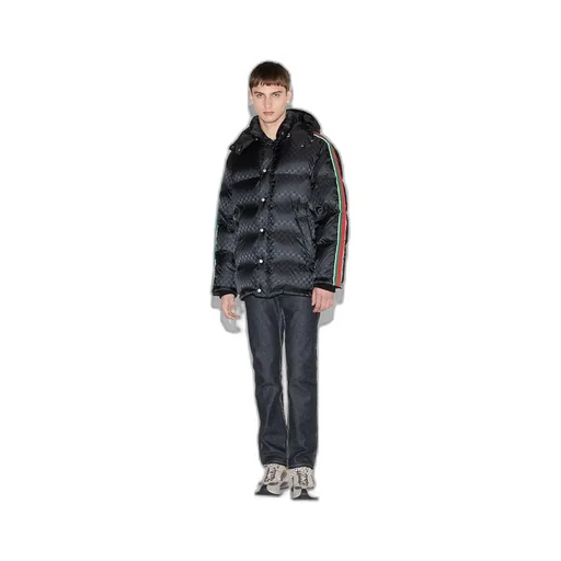 GG nylon jacquard jacket with Web