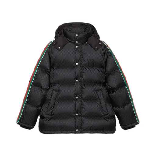 GG nylon jacquard jacket with Web