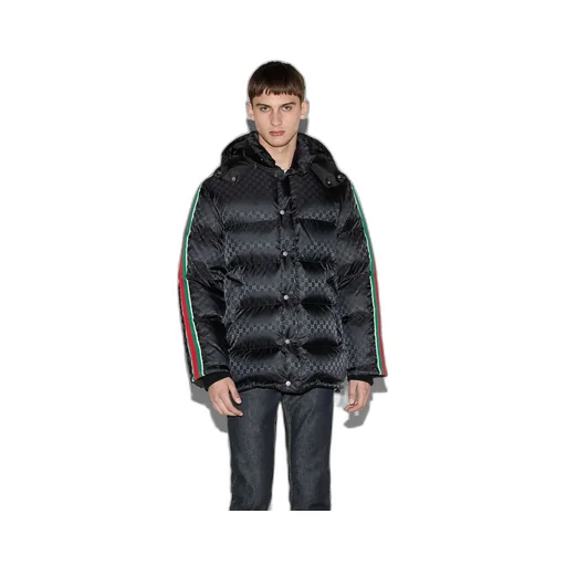 GG nylon jacquard jacket with Web