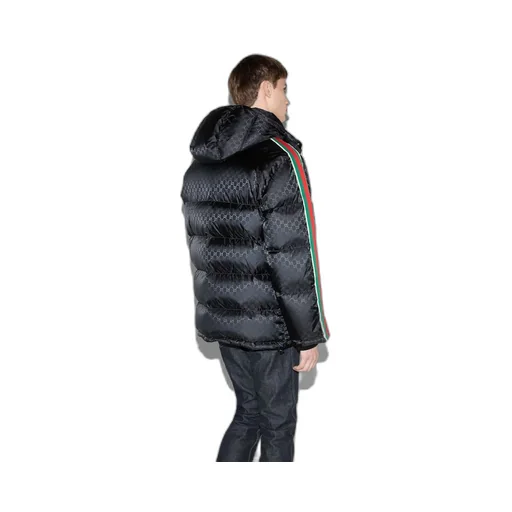 GG nylon jacquard jacket with Web