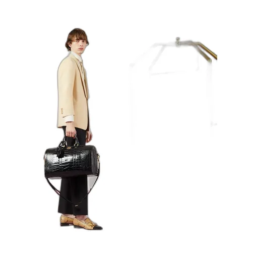 Crocodile duffle bag with Double G