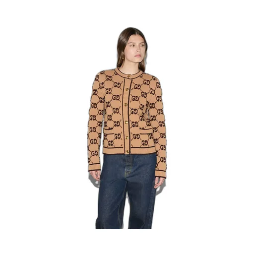 GG wool bouclé jacquard cardigan