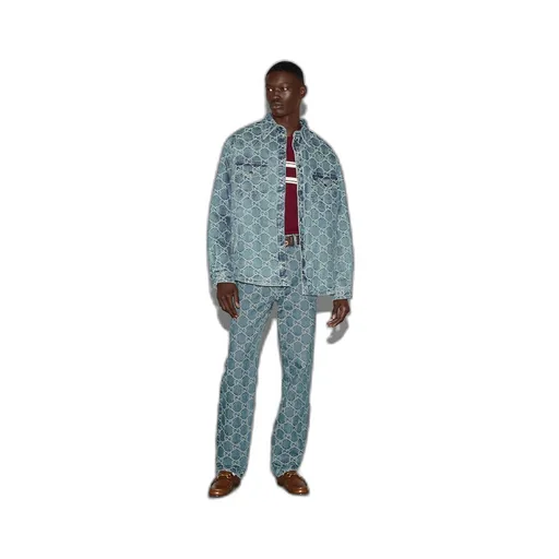 GG jacquard denim shirt