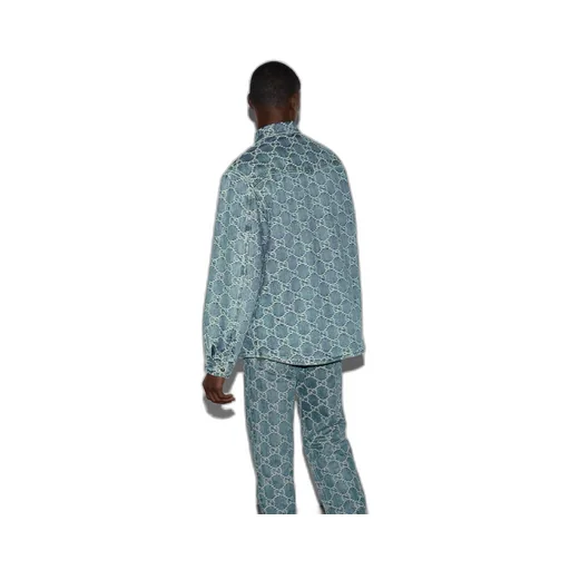 GG jacquard denim shirt