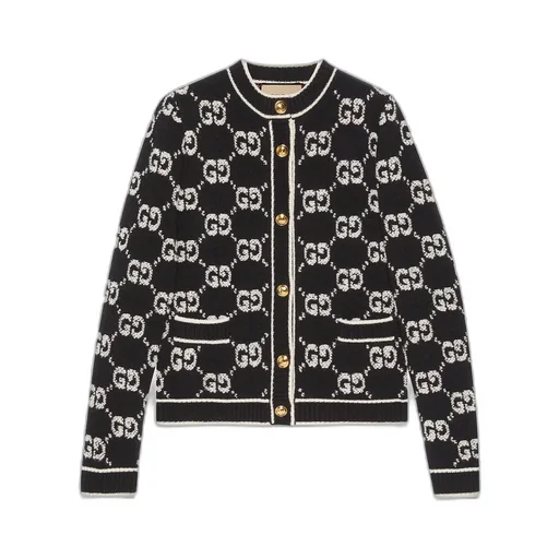 GG wool bouclé jacquard cardigan
