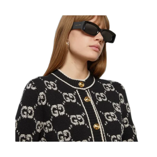 GG wool bouclé jacquard cardigan