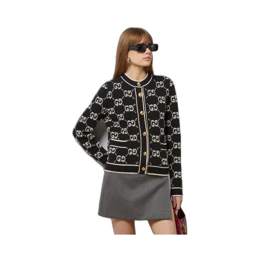 GG wool bouclé jacquard cardigan