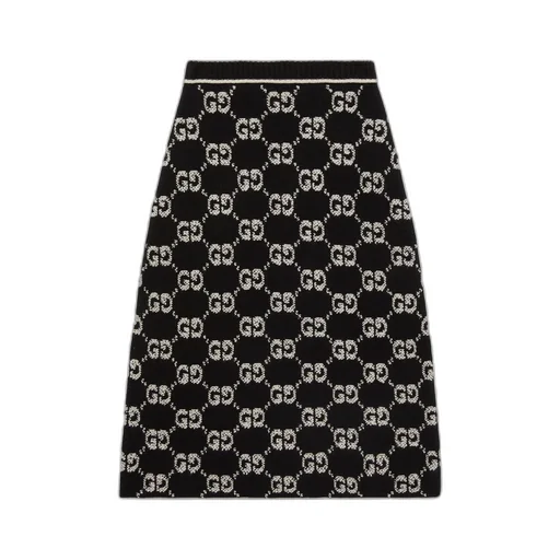 GG wool bouclé jacquard skirt