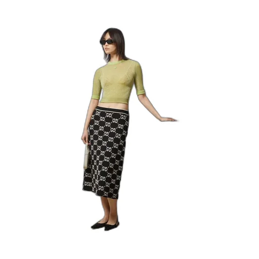 GG wool bouclé jacquard skirt