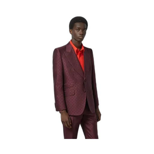 Horsebit wool silk jacquard jacket