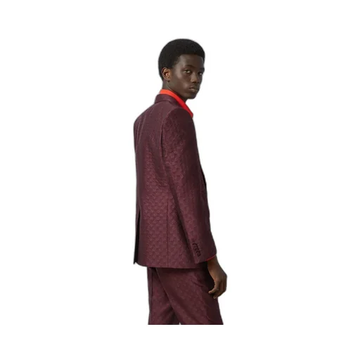 Horsebit wool silk jacquard jacket