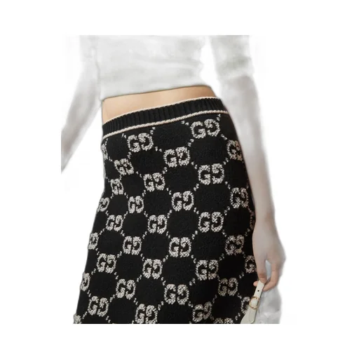 GG wool bouclé jacquard skirt