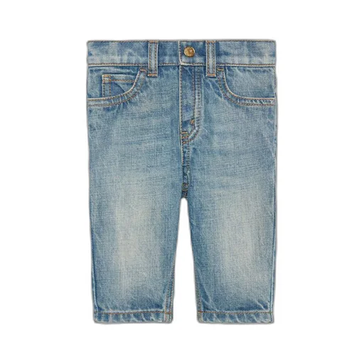 Baby denim trousers with embroidery
