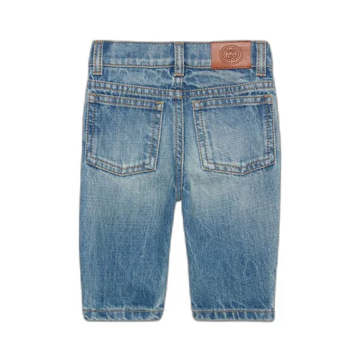 Baby denim trousers with embroidery