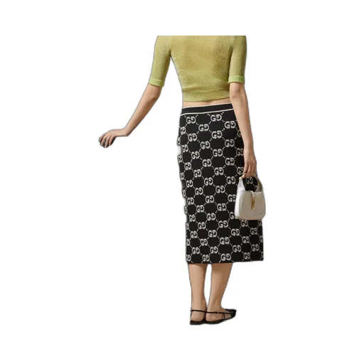 GG wool bouclé jacquard skirt