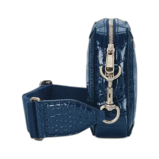 Crocodile crossbody bag with Double G