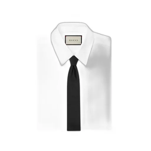 Silk tie with Double G detail