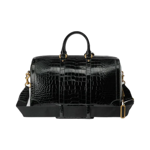 Crocodile duffle bag with Double G