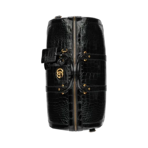 Crocodile duffle bag with Double G