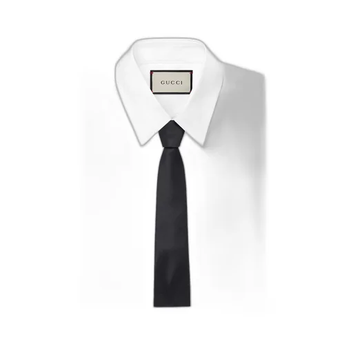 Silk tie with Interlocking G