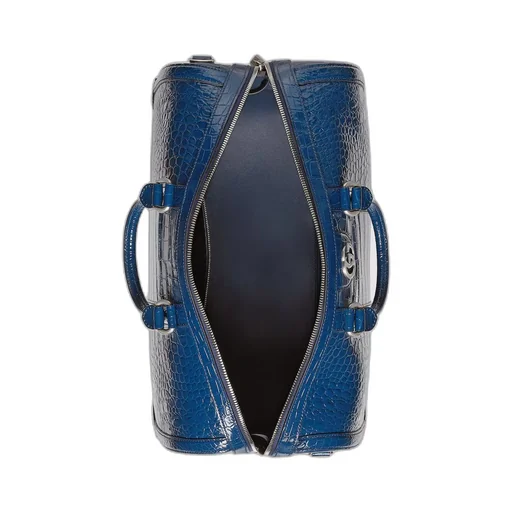 Crocodile duffle bag with Double G