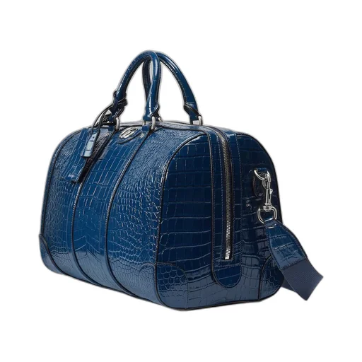 Crocodile duffle bag with Double G