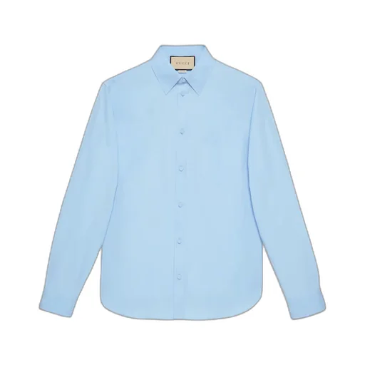 Poplin cotton shirt with embroidery