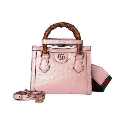 Gucci Diana mini ostrich tote bag