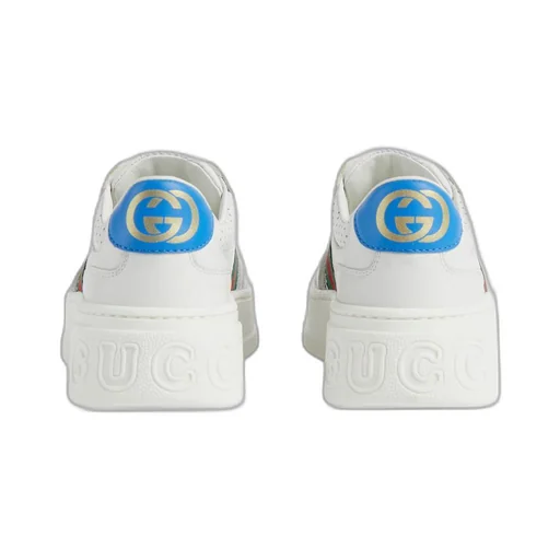 Children's leather trainer with Web