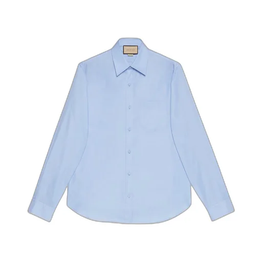Oxford cotton shirt with Double G embroidery