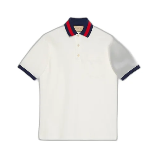 Cotton piquet polo with Web collar