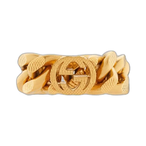 Gucci Interlocking gourmette chain ring