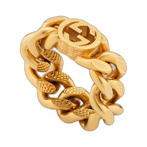 Gucci Interlocking gourmette chain ring